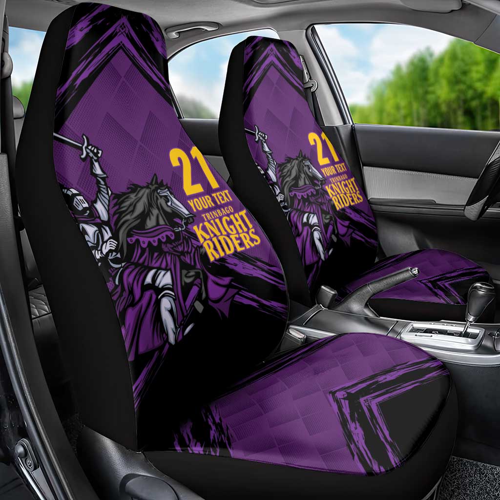Custom Caribbean Cricket Trinidad and Tobago Cricket Car Seat Cover TKR Champions 2025 Purple Edition - Wonder Print Shop