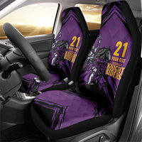 Custom Caribbean Cricket Trinidad and Tobago Cricket Car Seat Cover TKR Champions 2025 Purple Edition - Wonder Print Shop