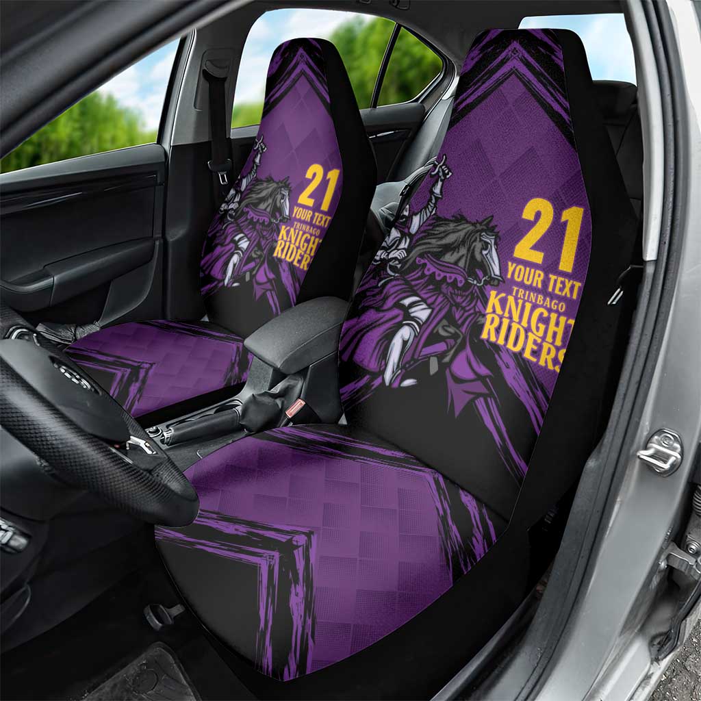 Custom Caribbean Cricket Trinidad and Tobago Cricket Car Seat Cover TKR Champions 2025 Purple Edition - Wonder Print Shop