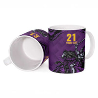 Custom Caribbean Cricket Trinidad and Tobago Cricket Ceramic Mug TKR Champions 2025 Purple Edition - Wonder Print Shop