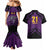 Custom Caribbean Cricket Trinidad and Tobago Cricket Couples Matching Mermaid Dress and Hawaiian Shirt TKR Champions 2025 Purple Edition - Wonder Print Shop