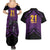 Custom Caribbean Cricket Trinidad and Tobago Cricket Couples Matching Summer Maxi Dress and Hawaiian Shirt TKR Champions 2025 Purple Edition - Wonder Print Shop