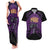Custom Caribbean Cricket Trinidad and Tobago Cricket Couples Matching Tank Maxi Dress and Hawaiian Shirt TKR Champions 2025 Purple Edition - Wonder Print Shop