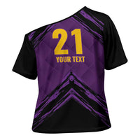 Custom Caribbean Cricket Trinidad and Tobago Cricket Cross Shoulder Shirt TKR Champions 2025 Purple Edition - Wonder Print Shop