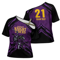 Custom Caribbean Cricket Trinidad and Tobago Cricket Cross Shoulder Shirt TKR Champions 2025 Purple Edition - Wonder Print Shop