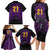 Custom Caribbean Cricket Trinidad and Tobago Cricket Family Matching Long Sleeve Bodycon Dress and Hawaiian Shirt TKR Champions 2025 Purple Edition - Wonder Print Shop