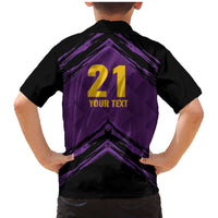 Custom Caribbean Cricket Trinidad and Tobago Cricket Family Matching Mermaid Dress and Hawaiian Shirt TKR Champions 2025 Purple Edition - Wonder Print Shop
