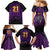 Custom Caribbean Cricket Trinidad and Tobago Cricket Family Matching Mermaid Dress and Hawaiian Shirt TKR Champions 2025 Purple Edition - Wonder Print Shop