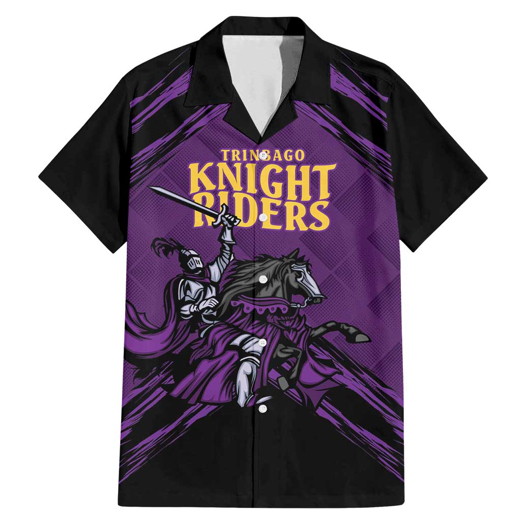 Custom Caribbean Cricket Trinidad and Tobago Cricket Family Matching Mermaid Dress and Hawaiian Shirt TKR Champions 2025 Purple Edition - Wonder Print Shop