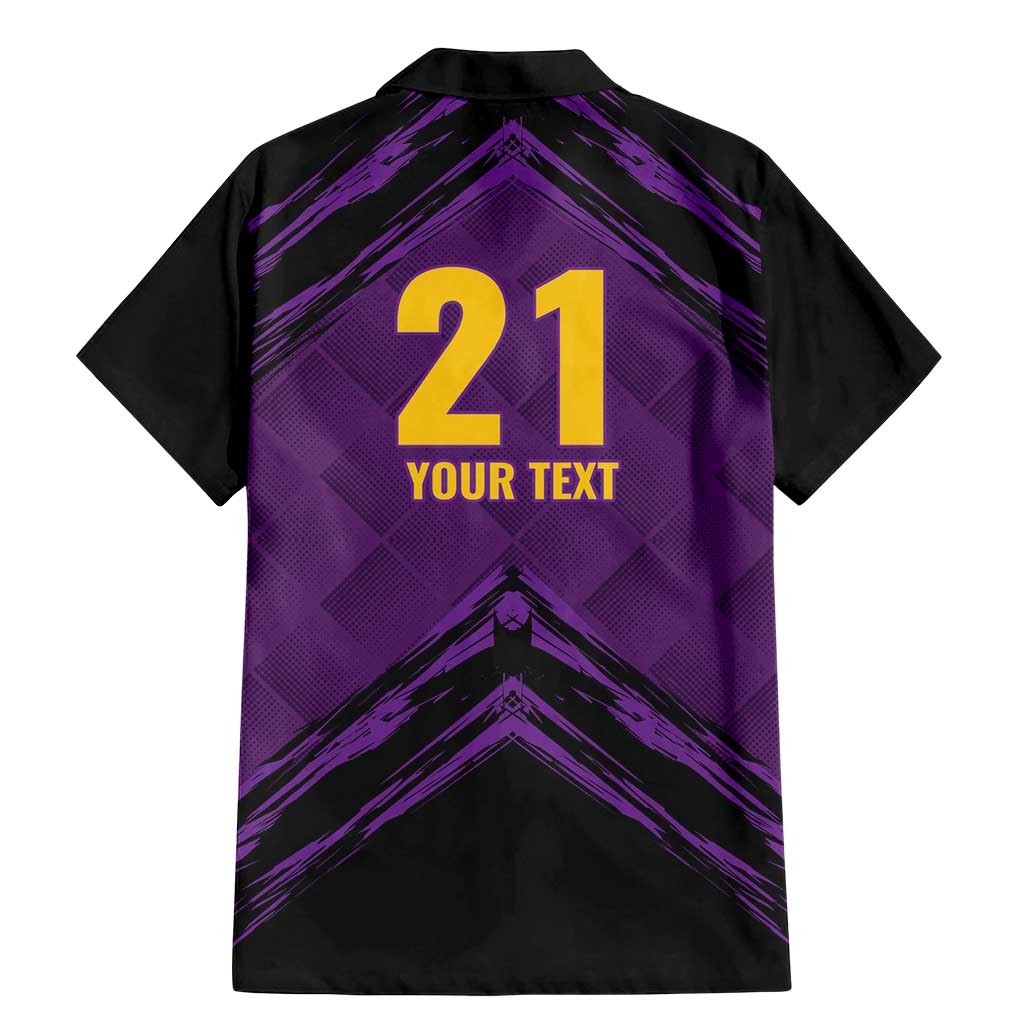 Custom Caribbean Cricket Trinidad and Tobago Cricket Family Matching Mermaid Dress and Hawaiian Shirt TKR Champions 2025 Purple Edition - Wonder Print Shop