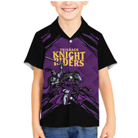 Custom Caribbean Cricket Trinidad and Tobago Cricket Family Matching Mermaid Dress and Hawaiian Shirt TKR Champions 2025 Purple Edition - Wonder Print Shop