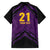 Custom Caribbean Cricket Trinidad and Tobago Cricket Family Matching Off The Shoulder Long Sleeve Dress and Hawaiian Shirt TKR Champions 2025 Purple Edition - Wonder Print Shop