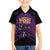 Custom Caribbean Cricket Trinidad and Tobago Cricket Family Matching Off The Shoulder Long Sleeve Dress and Hawaiian Shirt TKR Champions 2025 Purple Edition - Wonder Print Shop