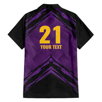 Custom Caribbean Cricket Trinidad and Tobago Cricket Family Matching Off Shoulder Maxi Dress and Hawaiian Shirt TKR Champions 2025 Purple Edition - Wonder Print Shop