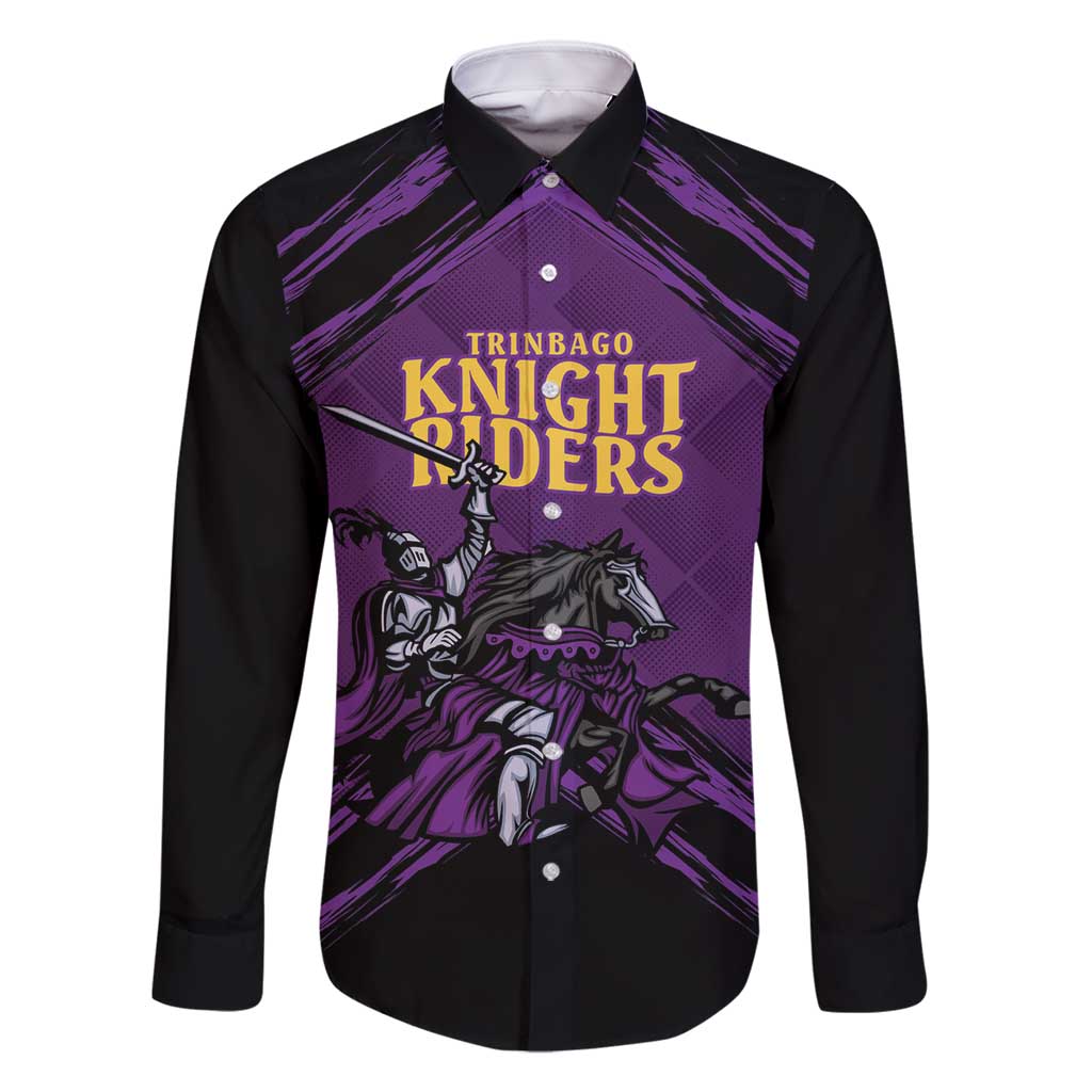 Custom Caribbean Cricket Trinidad and Tobago Cricket Family Matching Off Shoulder Short Dress and Hawaiian Shirt TKR Champions 2025 Purple Edition - Wonder Print Shop