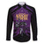 Custom Caribbean Cricket Trinidad and Tobago Cricket Family Matching Off Shoulder Short Dress and Hawaiian Shirt TKR Champions 2025 Purple Edition - Wonder Print Shop