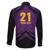Custom Caribbean Cricket Trinidad and Tobago Cricket Family Matching Off Shoulder Short Dress and Hawaiian Shirt TKR Champions 2025 Purple Edition - Wonder Print Shop