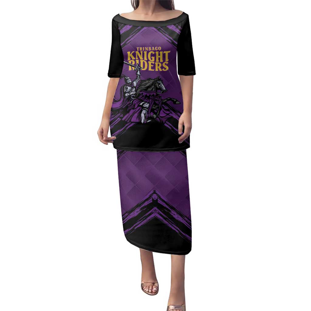 Custom Caribbean Cricket Trinidad and Tobago Cricket Family Matching Puletasi and Hawaiian Shirt TKR Champions 2025 Purple Edition - Wonder Print Shop