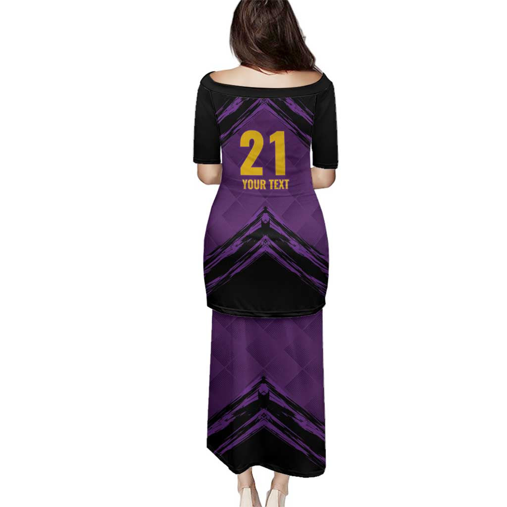Custom Caribbean Cricket Trinidad and Tobago Cricket Family Matching Puletasi and Hawaiian Shirt TKR Champions 2025 Purple Edition - Wonder Print Shop