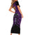 Custom Caribbean Cricket Trinidad and Tobago Cricket Family Matching Short Sleeve Bodycon Dress and Hawaiian Shirt TKR Champions 2025 Purple Edition - Wonder Print Shop