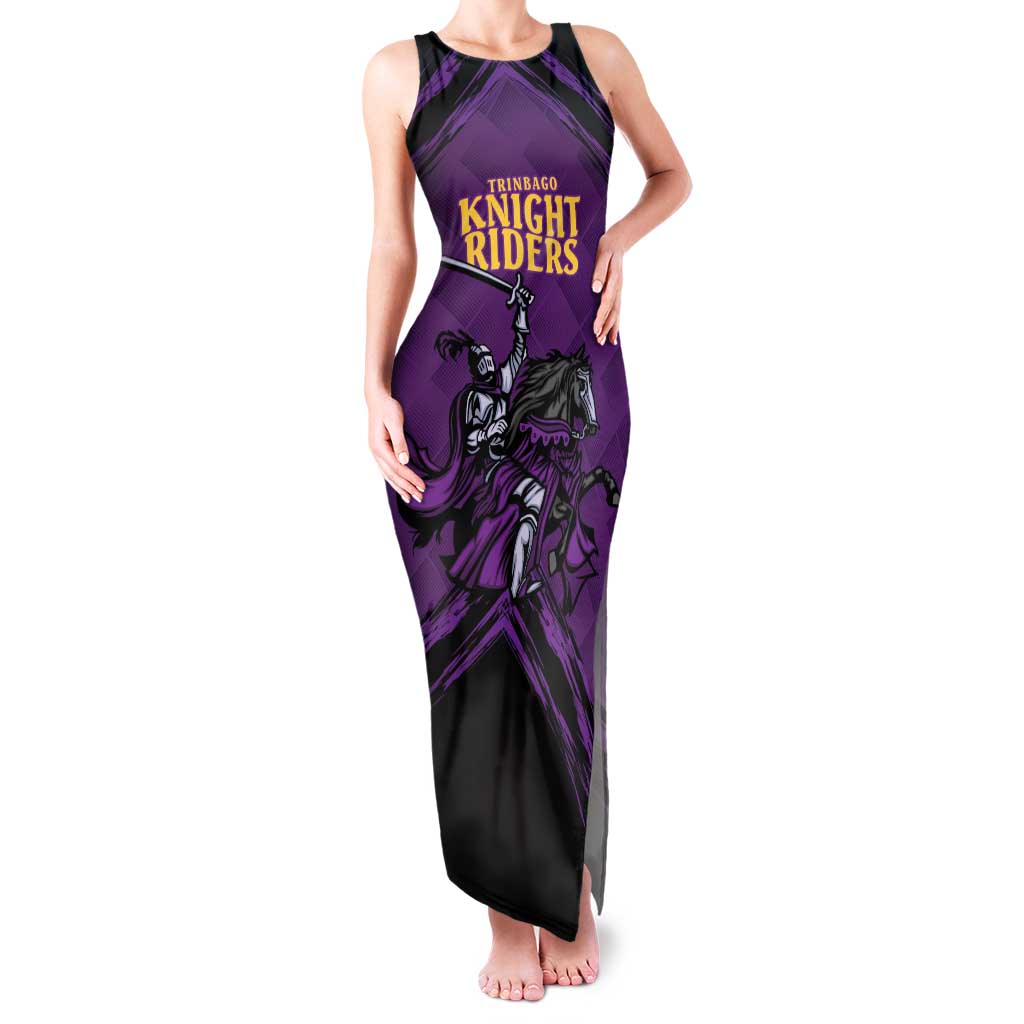 Custom Caribbean Cricket Trinidad and Tobago Cricket Family Matching Tank Maxi Dress and Hawaiian Shirt TKR Champions 2025 Purple Edition - Wonder Print Shop
