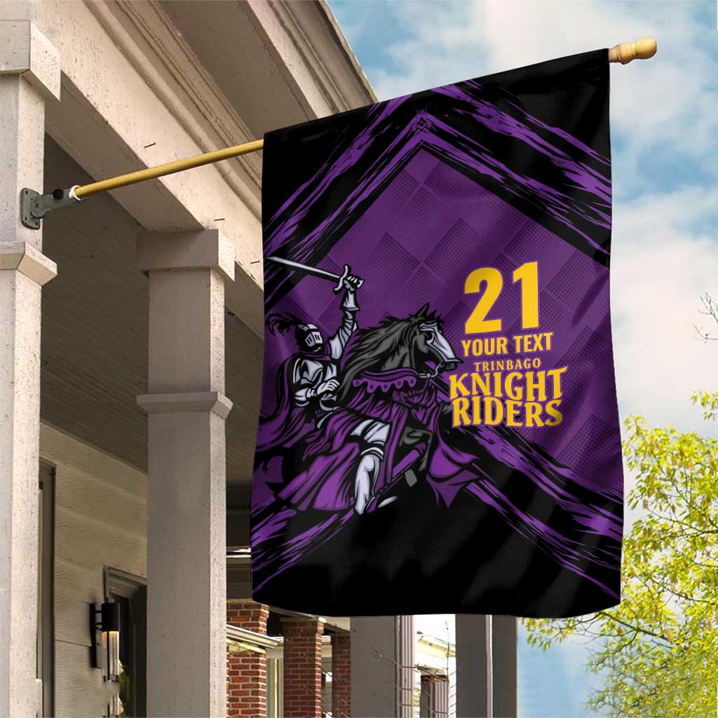 Custom Caribbean Cricket Trinidad and Tobago Cricket Garden Flag TKR Champions 2025 Purple Edition - Wonder Print Shop