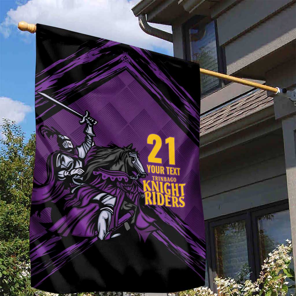 Custom Caribbean Cricket Trinidad and Tobago Cricket Garden Flag TKR Champions 2025 Purple Edition - Wonder Print Shop