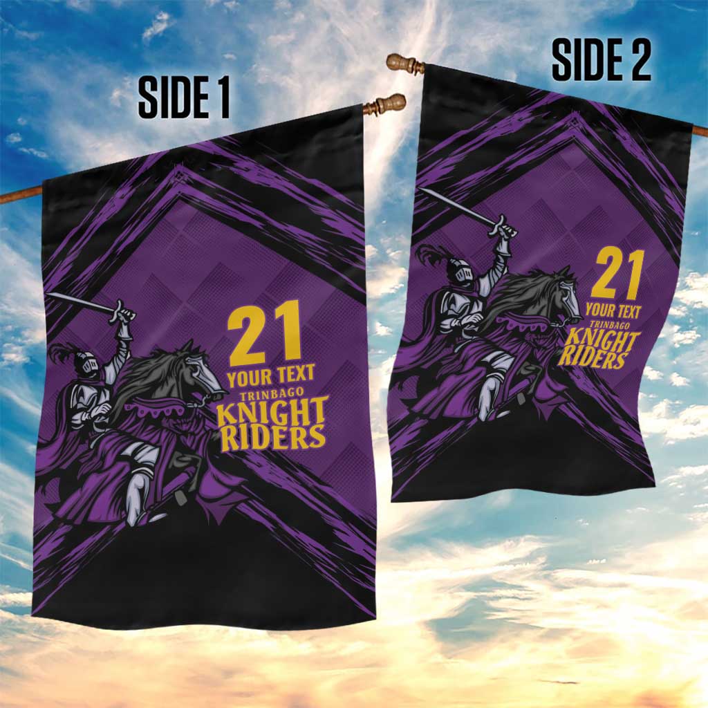 Custom Caribbean Cricket Trinidad and Tobago Cricket Garden Flag TKR Champions 2025 Purple Edition - Wonder Print Shop