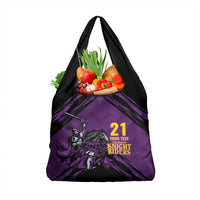Custom Caribbean Cricket Trinidad and Tobago Cricket Grocery Bag TKR Champions 2025 Purple Edition - Wonder Print Shop