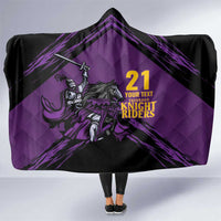 Custom Caribbean Cricket Trinidad and Tobago Cricket Hooded Blanket TKR Champions 2025 Purple Edition - Wonder Print Shop