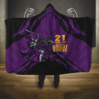 Custom Caribbean Cricket Trinidad and Tobago Cricket Hooded Blanket TKR Champions 2025 Purple Edition - Wonder Print Shop