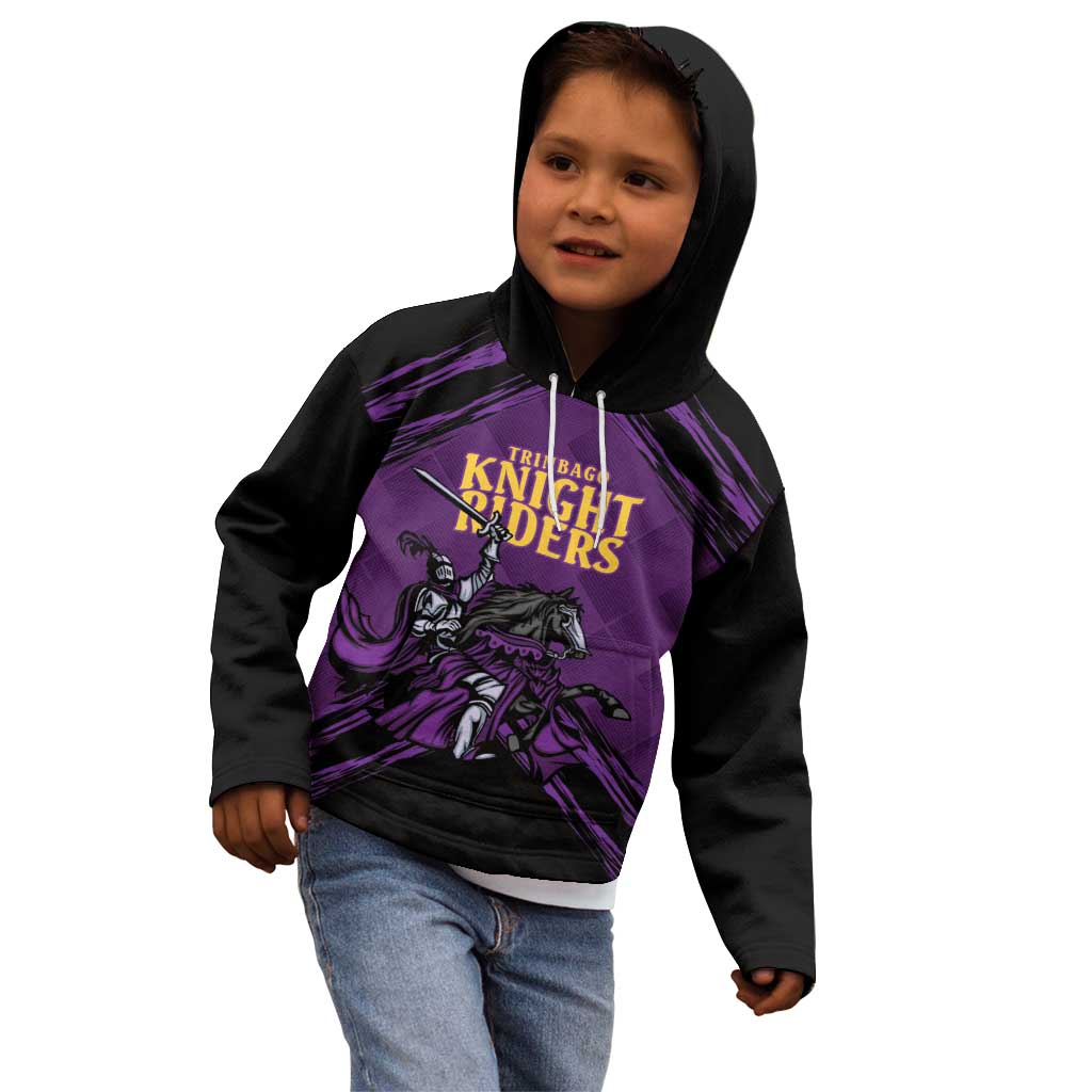 Custom Caribbean Cricket Trinidad and Tobago Cricket Kid Hoodie TKR Champions 2025 Purple Edition - Wonder Print Shop