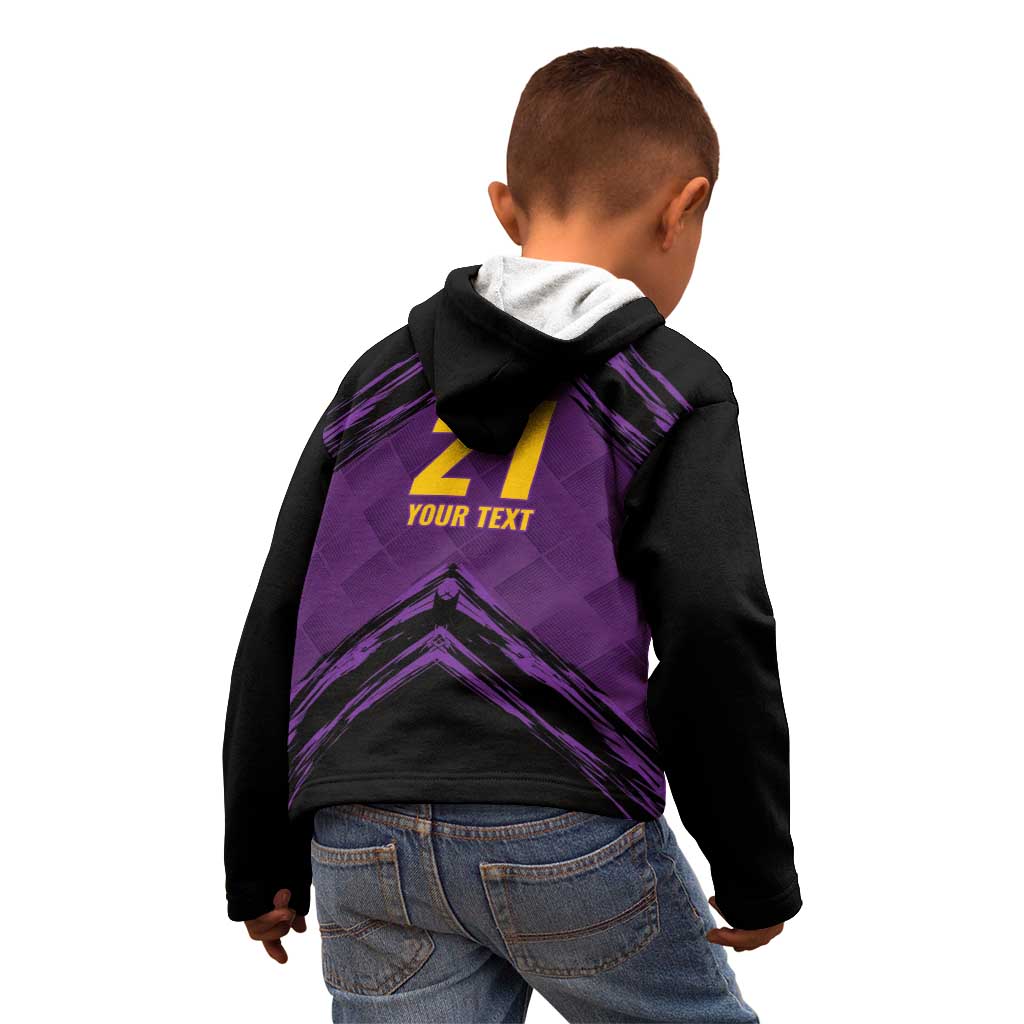 Custom Caribbean Cricket Trinidad and Tobago Cricket Kid Hoodie TKR Champions 2025 Purple Edition - Wonder Print Shop