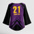 Custom Caribbean Cricket Trinidad and Tobago Cricket Kimono Sleeve Blouse TKR Champions 2025 Purple Edition - Wonder Print Shop