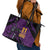 Custom Caribbean Cricket Trinidad and Tobago Cricket Leather Tote Bag TKR Champions 2025 Purple Edition - Wonder Print Shop