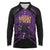 Custom Caribbean Cricket Trinidad and Tobago Cricket Long Sleeve Polo Shirt TKR Champions 2025 Purple Edition - Wonder Print Shop
