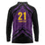 Custom Caribbean Cricket Trinidad and Tobago Cricket Long Sleeve Polo Shirt TKR Champions 2025 Purple Edition - Wonder Print Shop