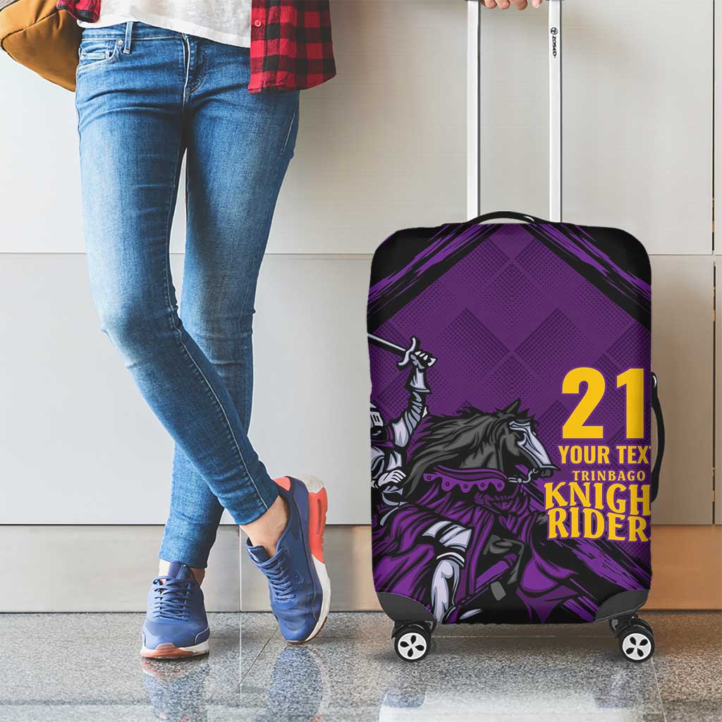 Custom Caribbean Cricket Trinidad and Tobago Cricket Luggage Cover TKR Champions 2025 Purple Edition - Wonder Print Shop
