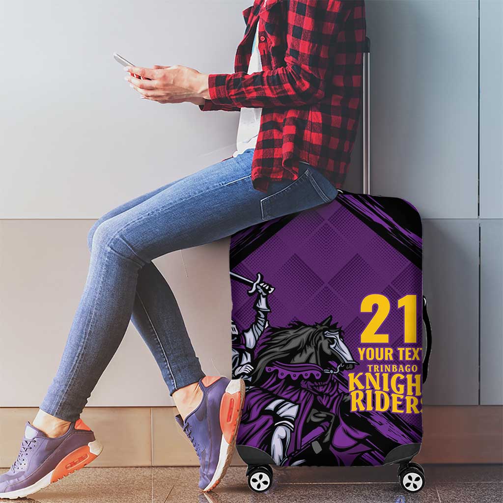 Custom Caribbean Cricket Trinidad and Tobago Cricket Luggage Cover TKR Champions 2025 Purple Edition - Wonder Print Shop