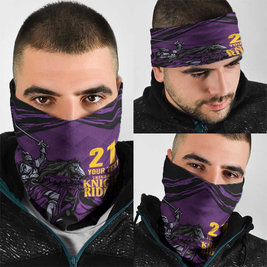 Custom Caribbean Cricket Trinidad and Tobago Cricket Neck Gaiter TKR Champions 2025 Purple Edition - Wonder Print Shop