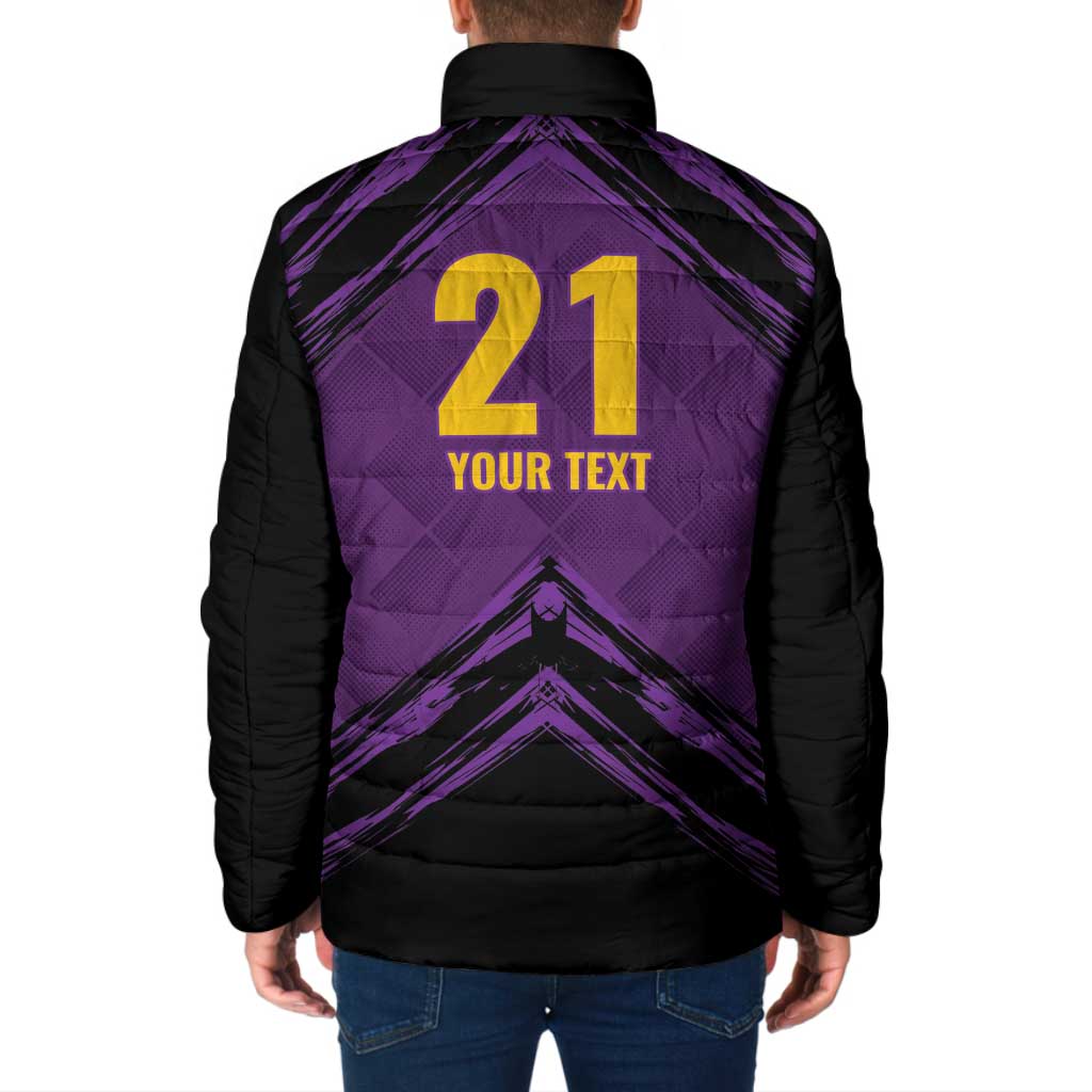 Custom Caribbean Cricket Trinidad and Tobago Cricket Padded Jacket TKR Champions 2025 Purple Edition - Wonder Print Shop