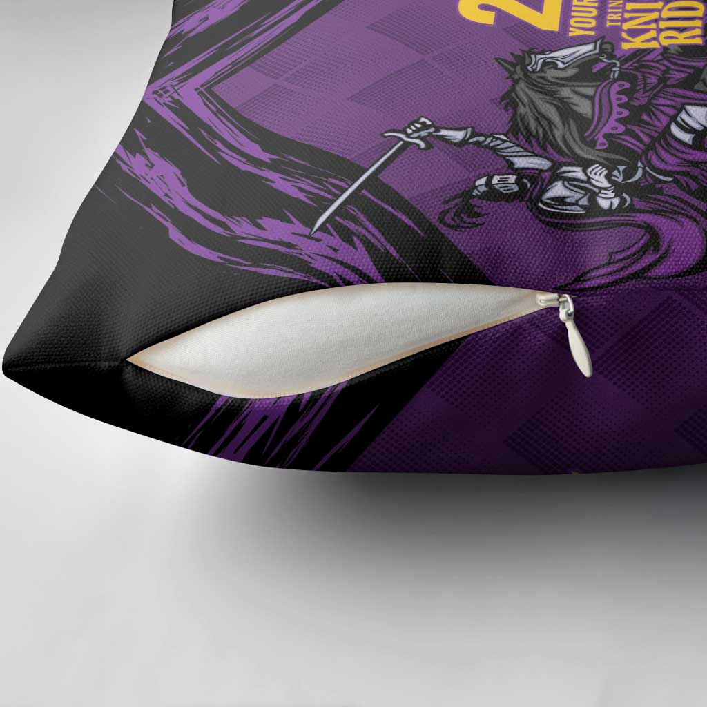 Custom Caribbean Cricket Trinidad and Tobago Cricket Pillow Cover TKR Champions 2025 Purple Edition - Wonder Print Shop