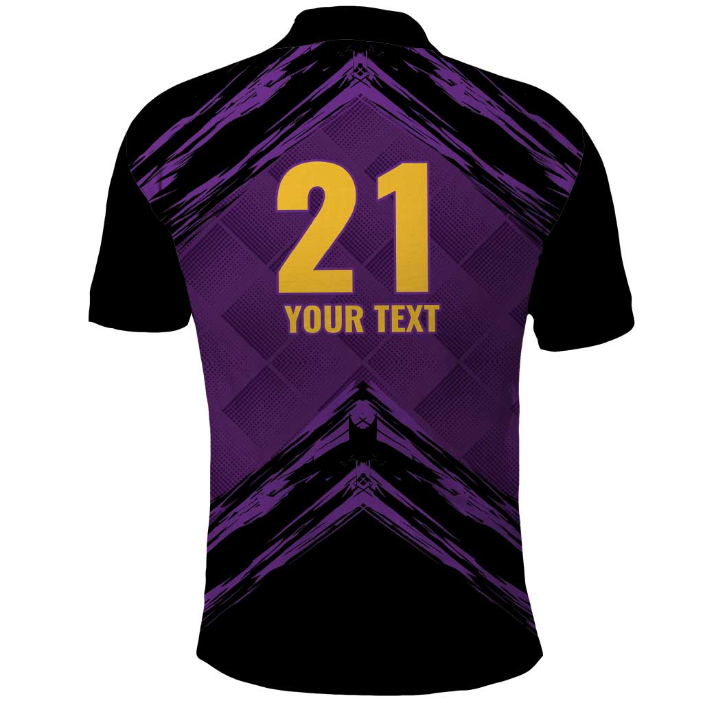 Custom Caribbean Cricket Trinidad and Tobago Cricket Polo Shirt TKR Champions 2025 Purple Edition - Wonder Print Shop