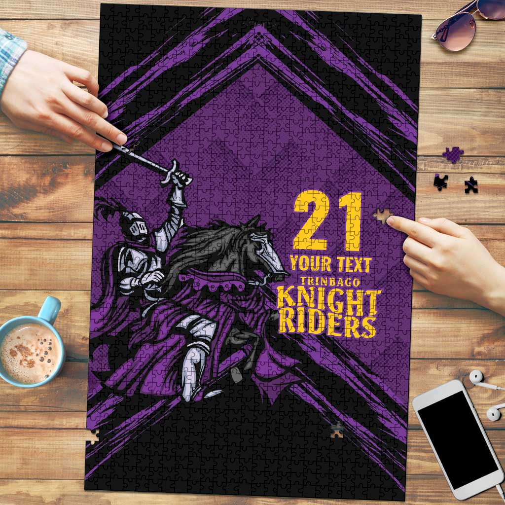 Custom Caribbean Cricket Trinidad and Tobago Cricket Puzzle TKR Champions 2025 Purple Edition - Wonder Print Shop