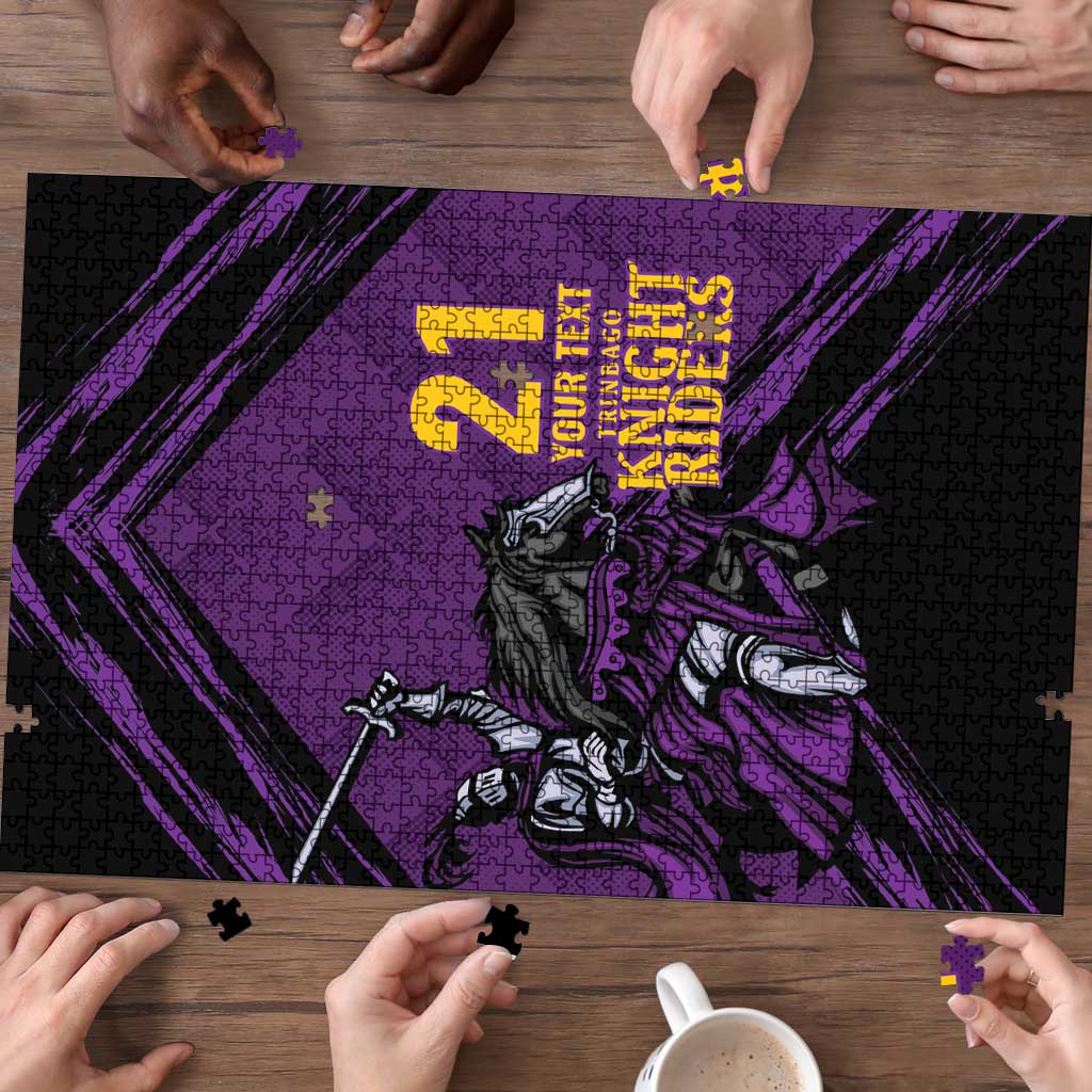 Custom Caribbean Cricket Trinidad and Tobago Cricket Puzzle TKR Champions 2025 Purple Edition - Wonder Print Shop