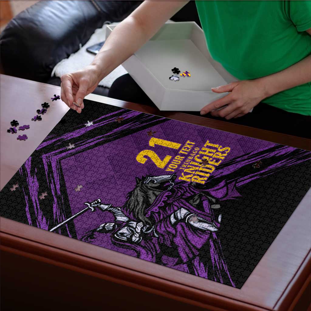 Custom Caribbean Cricket Trinidad and Tobago Cricket Puzzle TKR Champions 2025 Purple Edition - Wonder Print Shop