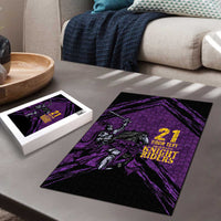Custom Caribbean Cricket Trinidad and Tobago Cricket Puzzle TKR Champions 2025 Purple Edition - Wonder Print Shop