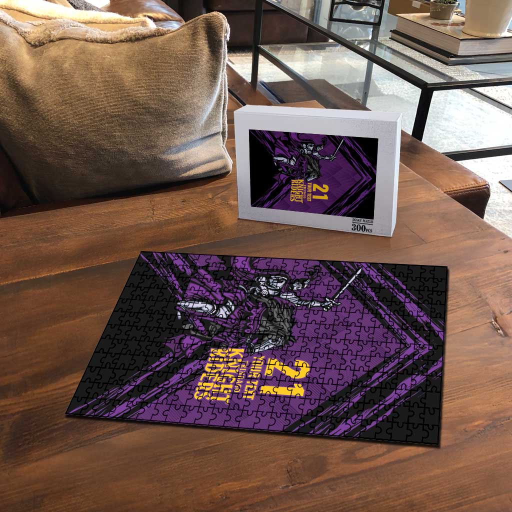 Custom Caribbean Cricket Trinidad and Tobago Cricket Puzzle TKR Champions 2025 Purple Edition - Wonder Print Shop