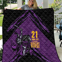 Custom Caribbean Cricket Trinidad and Tobago Cricket Quilt TKR Champions 2025 Purple Edition - Wonder Print Shop