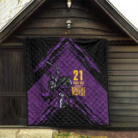 Custom Caribbean Cricket Trinidad and Tobago Cricket Quilt TKR Champions 2025 Purple Edition - Wonder Print Shop
